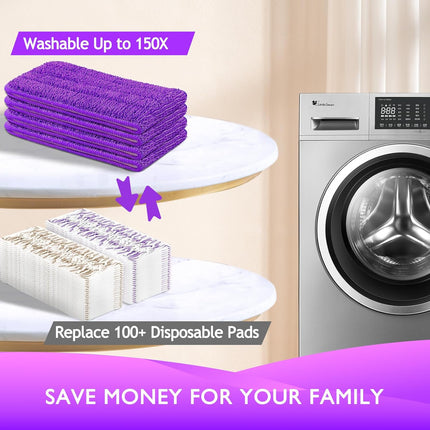 Reusable Power Mop Refills Pads Compatible with Swiffer PowerMop Mop 4 Pack & 2 Pack Dry & Wet XL Pads