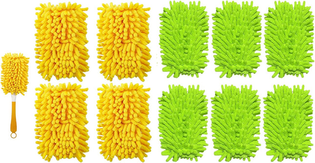4 Plus 6 Reusable Duster Refill Compatible with Swiffer Hand Duster (Handle is Not V1258-DP02-F-255