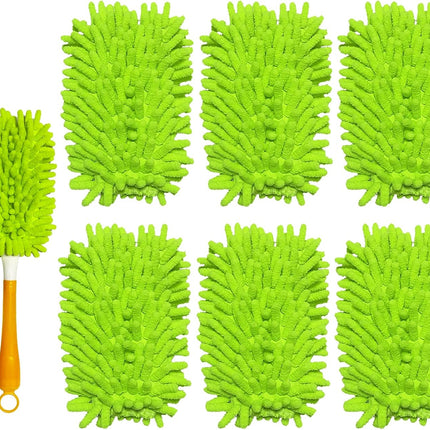 4+6 Reusable Duster Refill Compatible with Swiffer Hand Duster - 360 Heavy Duty Dusters Refills - Microfiber Ceiling Fan Duster for Swiffer Dusters Extended Handle(Handle is Not Included)