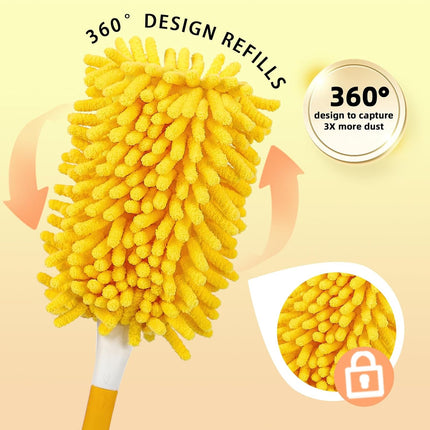 6+6 Reusable Duster Refill Compatible with Swiffer Hand Duster - 360 Heavy Duty Dusters Refills - Microfiber Ceiling Fan Duster for Swiffer Dusters Extended Handle(Handle is Not Included)