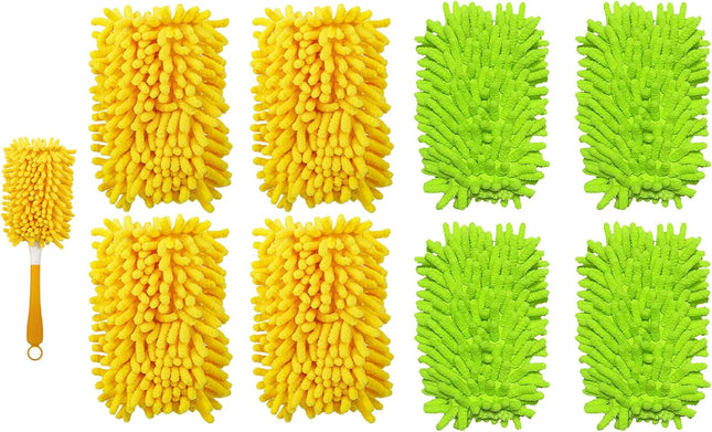 4 Plus 4 Reusable Duster Refill Compatible with Swiffer Hand Duster (Handle is Not V1258-DP02-F-257