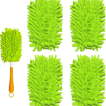 6+4 Reusable Duster Refill Compatible with Swiffer Hand Duster - 360 Heavy Duty Dusters Refills - Microfiber Ceiling Fan Duster for Swiffer Dusters Extended Handle(Handle is Not Included)