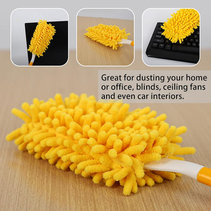 6+4 Reusable Duster Refill Compatible with Swiffer Hand Duster - 360 Heavy Duty Dusters Refills - Microfiber Ceiling Fan Duster for Swiffer Dusters Extended Handle(Handle is Not Included)