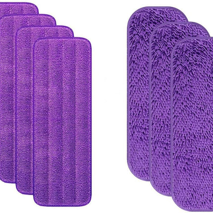 Reusable Power Mop Refills Pads Compatible with Swiffer PowerMop Mop - Power Mop Pads Refill - Washable Microfiber Pads for Multi-Surface Floor Cleaning, 4 Pack+3 Pack