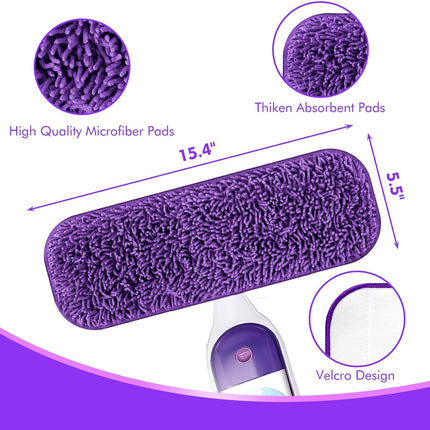 Reusable Power Mop Refills Pads Compatible with Swiffer PowerMop Mop - Power Mop Pads Refill - Washable Microfiber Pads for Multi-Surface Floor Cleaning, 4 Pack+3 Pack