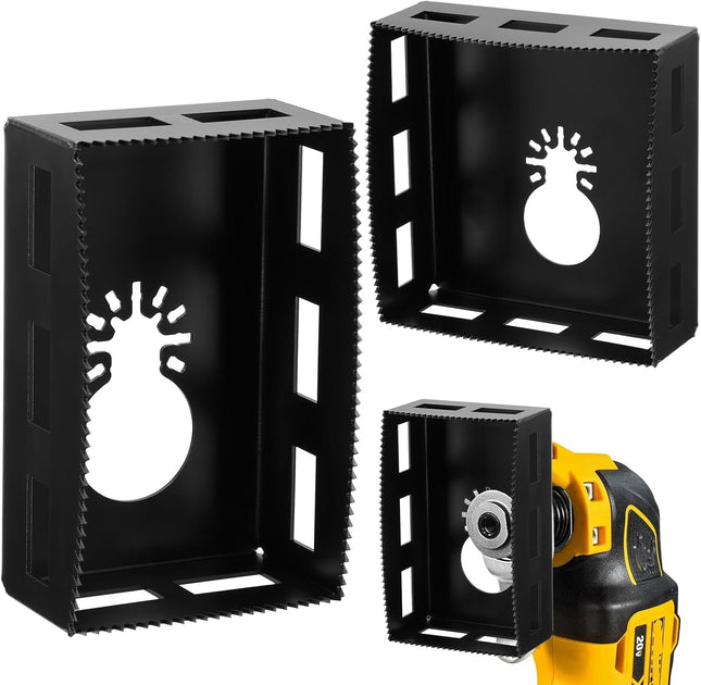 2 Pcs Square Slot Cutter Drywall Outlet Cutter for Dewalt 20V & Milwaukee M18 Oscillating