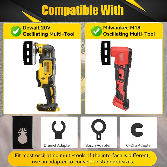 2 Pcs Square Slot Cutter Drywall Outlet Cutter for Dewalt 20V & Milwaukee M18 Oscillating – product detail