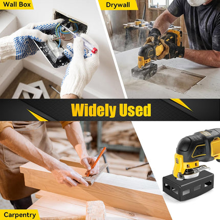 2 Pcs Square Slot Cutter, Drywall Outlet Cutter for Dewalt 20V & Milwaukee M18 Oscillating Multi-Tools, Hardened Steel Electrical Box Cutting Tool for Single Gang Wall Box, One-Step Cutting in Place