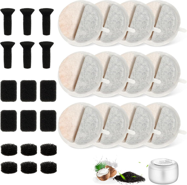 12 Pack Cat Water Fountain Filters Replacement for Nugget and Feelneedy Pet Water Dispenser