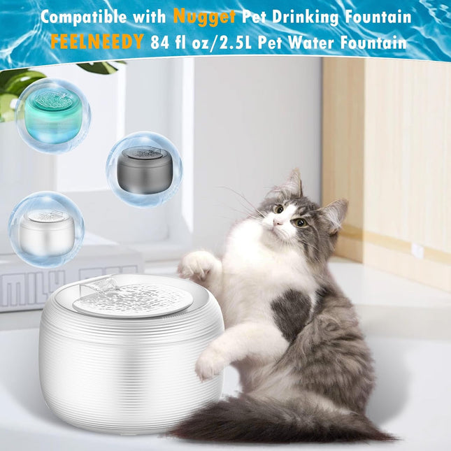 12 Pack Cat Water Fountain Filters Replacement for Nugget and Feelneedy Pet Water Dispenser – product detail