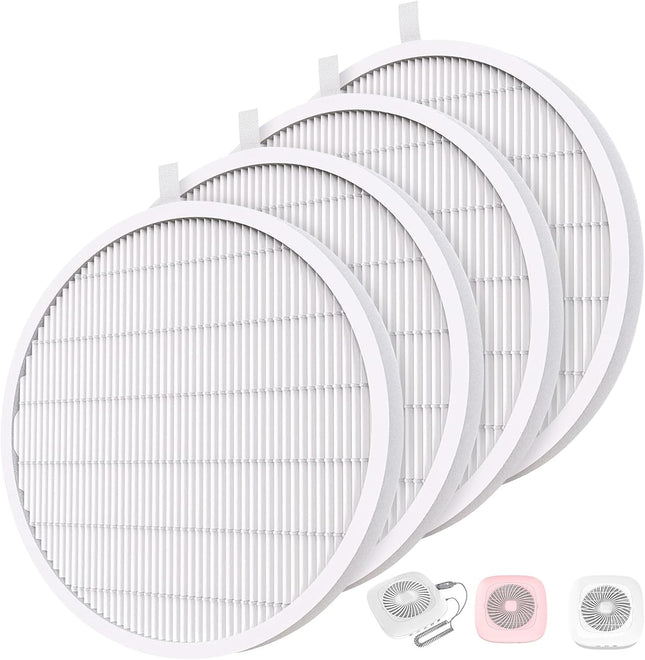4 Pack Reusable HEPA Filters for MelodySusie Nail Dust Collector Compatible with SPro/XC320J Home or Salon