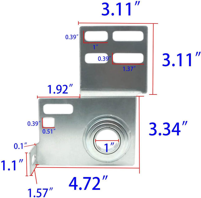 End Bearing Plates Brackets Garage Door Parts Torsion Spring Residential Bracket with Bearings 3 3/8 Inch – product detail