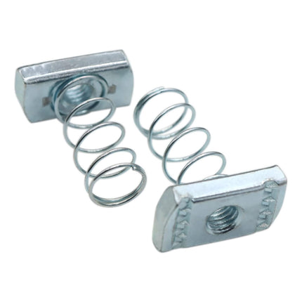 (100) Strut Channel Nuts, 3/8-16 Spring Channel Nuts with Zinc Electroplate Finish, Long Spring Nuts Great for Use with Strut Channel (100 Pack)