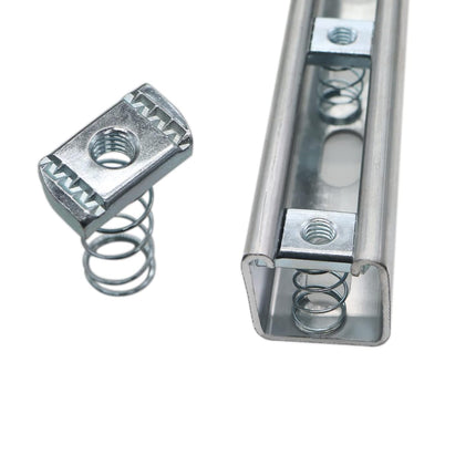 (100) Strut Channel Nuts, 3/8-16 Spring Channel Nuts with Zinc Electroplate Finish, Long Spring Nuts Great for Use with Strut Channel (100 Pack)