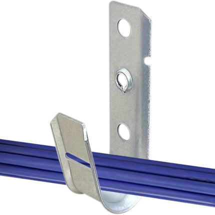 Xadnitu Cable Support J Hook, 3/4" Heavy Duty Metal Wire Cable Support J-Hook Hangers for Attaching Wall Mounting to Vertical Surfaces (25 Pack)