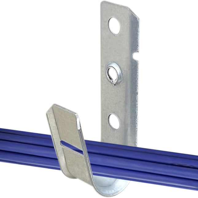 Xadnitu Cable Support J Hook, 3/4" Heavy Duty Metal Wire Cable Support J-Hook Hangers for Attaching Wall Mounting to Vertical Surfaces (25 Pack)