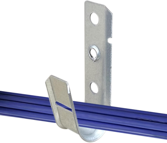 Xadnitu Cable Support J Hook 3/4 Heavy Duty Metal Wire Cable Support J-Hook Hangers for Attaching Wall