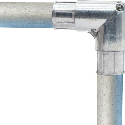 Xadnitu 10 Pieces 1/2" EMT to EMT 90 Degree Connector, Inside Corner Pulling Elbows, Metallic Die-Cast Capped Coupling Conduit Fitting for Factory, Garden Pipes
