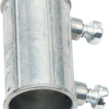 Xadnitu 30 Pieces 1/2" EMT Set Screw Type Conduit Coupling, Metallic Die-Cast Conduits Fitting for Factory, Garden Pipes Connection