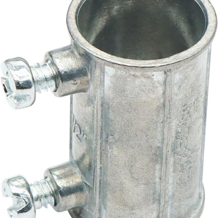 Xadnitu 30 Pieces 1/2" EMT Set Screw Type Conduit Coupling, Metallic Die-Cast Conduits Fitting for Factory, Garden Pipes Connection