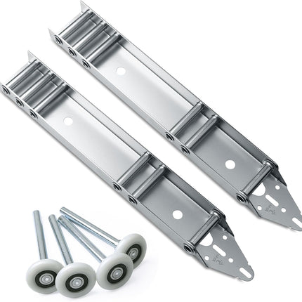 Xadnitu Heavy Duty Garage Door Quick Turn Top Fixture Brackets with Quiet Nylon Rollers for Residential Garage Doors Operation, Replacement and Connection