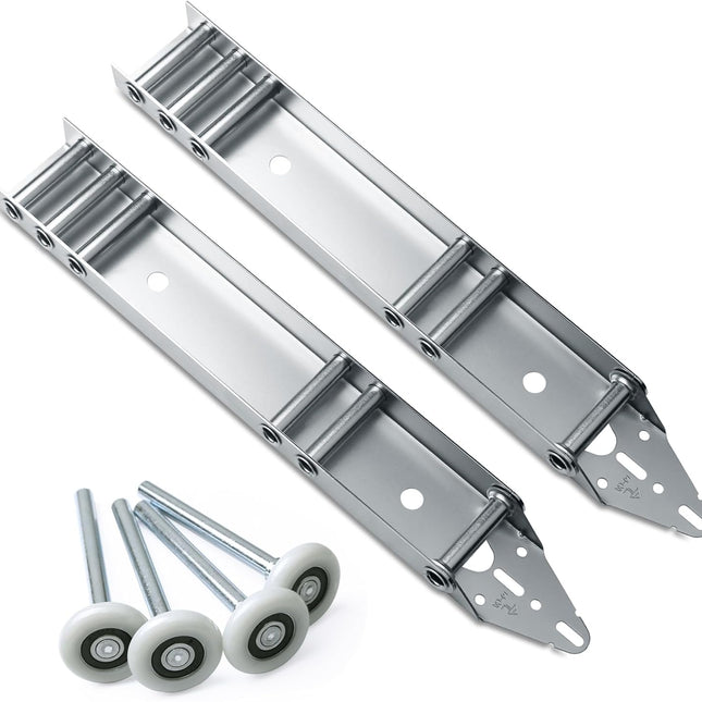 Xadnitu Heavy Duty Garage Door Quick Turn Top Fixture Brackets with Quiet Nylon Rollers for Residential Garage Doors Operation, Replacement and Connection