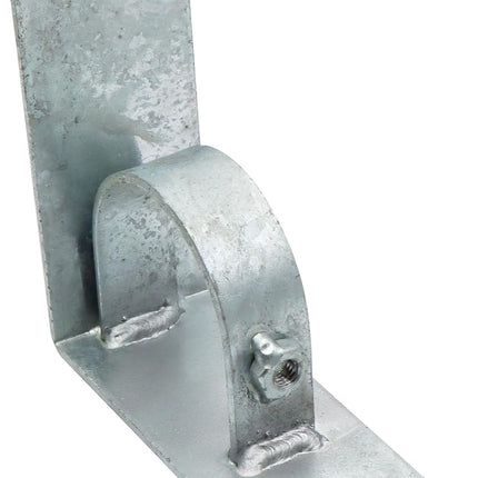 Xadnitu 4 Pieces Chain Link Fence Wood to Metal Posts Corner Adapter, Galvanized Steel Bracket for 2-1/2" (2-3/8" OD) Fences Rods Tubes
