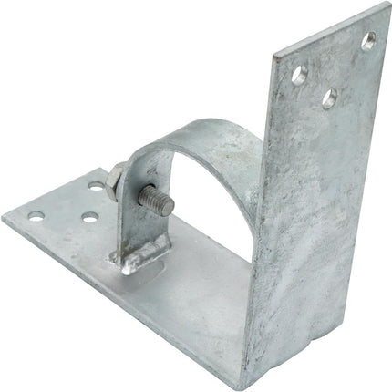 Xadnitu 4 Pieces Chain Link Fence Wood to Metal Posts Corner Adapter, Galvanized Steel Bracket for 2-1/2" (2-3/8" OD) Fences Rods Tubes