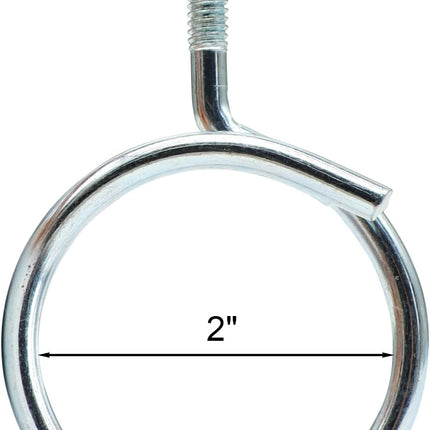 Xadnitu 100 Pieces 2" Diameter Threaded Bridle Rings, Heavy Duty Cable Support, Metal Ring Hangers for Low Voltage Wire Management