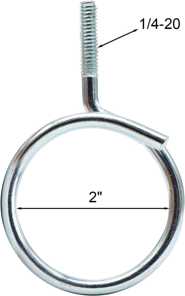 Xadnitu 100 Pieces 2 Diameter Threaded Bridle Rings Heavy Duty Cable Support Metal Ring Hangers for Low – product detail