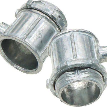 Xadnitu 25 Pieces 1/2" EMT Connectors, Set Screw Type Zinc Die-Cast Conduit Fitting for Electrical Box and Metal Enclosure Connection