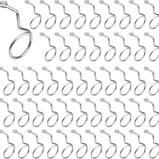 Xadnitu 50 Pieces 2" Diameter Screw Mount Bridle Rings, Heavy Duty Cable and Wire Support, Metal Cable Ring Hangers for Low Voltage Cable Wire Management