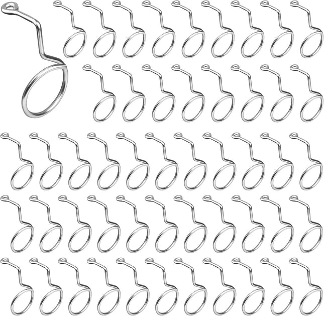 Xadnitu 50 Pieces 2 Diameter Screw Mount Bridle Rings Heavy Duty Cable and Wire Support Metal Cable Ring