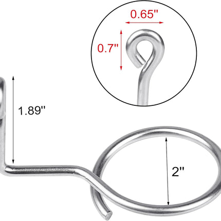 Xadnitu 50 Pieces 2" Diameter Screw Mount Bridle Rings, Heavy Duty Cable and Wire Support, Metal Cable Ring Hangers for Low Voltage Cable Wire Management