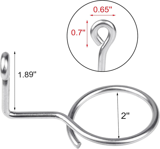 Xadnitu 50 Pieces 2 Diameter Screw Mount Bridle Rings Heavy Duty Cable and Wire Support Metal Cable Ring – product detail