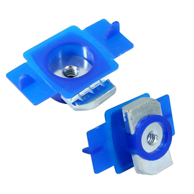 Xadnitu 100 Pieces 1/4 -20 Strut Channel Cone Nuts with Nylon Blue Tab Thickened Unistrut
