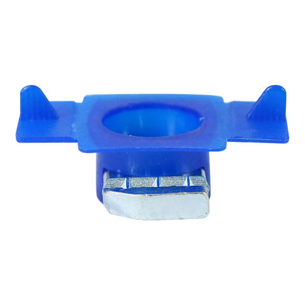 Xadnitu 100 Pieces 1/4"-20 Strut Channel Cone Nuts with Nylon Blue Tab, Thickened Unistrut Squeeze Nuts for Strut Channel Support, Solar Panel Mounting System