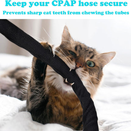 iGuerburn 6ft 4in CPAP Hose Cover for ResMed Airsense 11 & 10 ClimateLineAir Heated Tubing, Full-Length Zipper CPAP Tube Cover Sleeve Reduces Condensation & Noise, Cat Proof