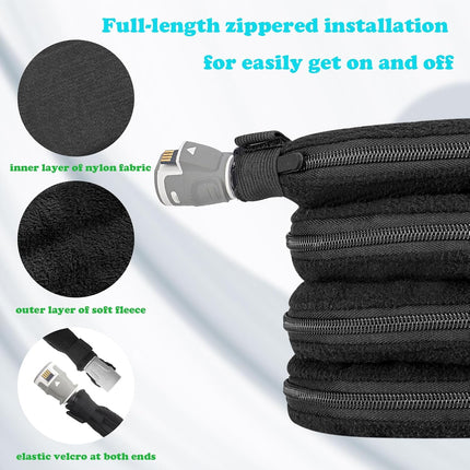 iGuerburn 6ft 4in CPAP Hose Cover for ResMed Airsense 11 & 10 ClimateLineAir Heated Tubing, Full-Length Zipper CPAP Tube Cover Sleeve Reduces Condensation & Noise, Cat Proof