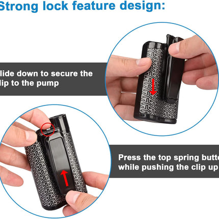 iGuerburn 2Pcs Insulin Belt Clip for Medtronic MiniMed 670G 770G 780G 630G 640G Insulin Pumps, Medtronic 780G Accessories for Diabetic (Black)