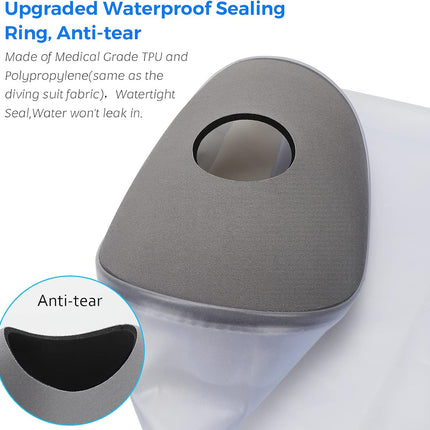 PICC Line Shower Cover, PICC Line Covers for Upper Arm, Reable IV&PICC Line Sleeve Protector for Shower Adult, Waterproof Cast Covers for Arm Elbow Chemotherapy Home Infion Bandage Dressing Wound