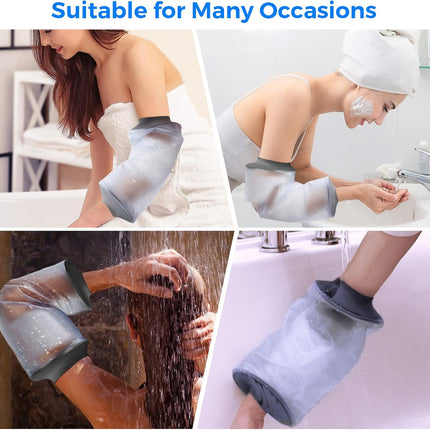 PICC Line Shower Cover, PICC Line Covers for Upper Arm, Reable IV&PICC Line Sleeve Protector for Shower Adult, Waterproof Cast Covers for Arm Elbow Chemotherapy Home Infion Bandage Dressing Wound