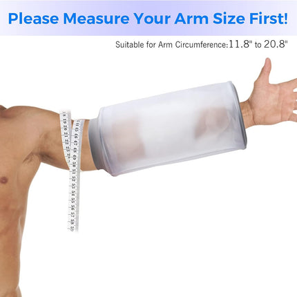PICC Line Shower Cover, PICC Line Covers for Upper Arm, Reable IV&PICC Line Sleeve Protector for Shower Adult, Waterproof Cast Covers for Arm Elbow Chemotherapy Home Infion Bandage Dressing Wound