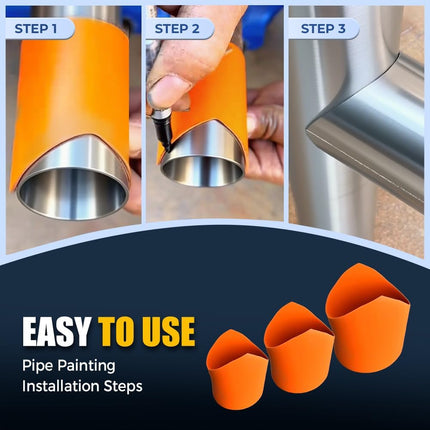 Precision Pipe Saddle Template Cutting Guide, 2025 New Plumbing Pipe Insulation Cutting Kit for Welding and Installation, Accurate Arc Edge Contour Cut Guides for DIY Users (10pcs, DN20mm - DN200mm)