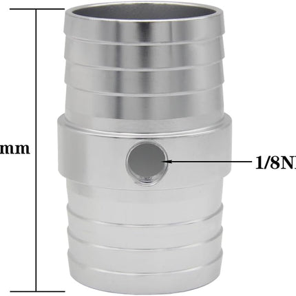 1-1/4 inch Radiator Hose Barb Adapter with 1/8" NPT Port, Coupler Splice Mend Coolant Intercooler Exchanger Heater Repair Hose Connector Water Fluid Air Aluminum