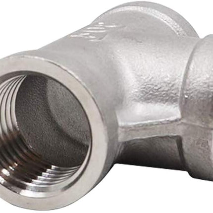1" Female NPT Tee Adapter Cast Pipe Fitting Stainless Steel 3 Way Shape Connector，Pack of 2