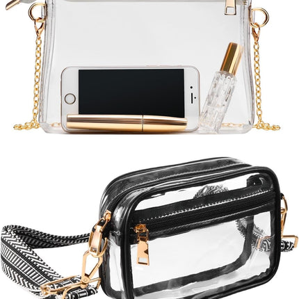 Clear Purse for Women Stadium Approved + Clear Crossbody Bag Stadium Approved