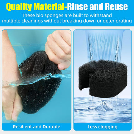 16 pcs Replacement Canister Filter Pads Compatible with AMOSIJOY/PONDFORSE 172/225/265GPH Aquarium Filter Media  Floss