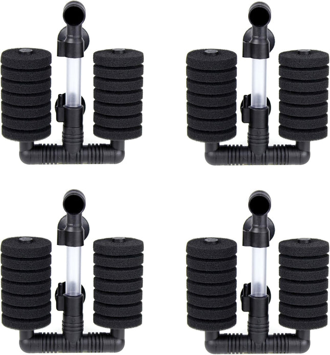 4 Pack Double Bio Sponge Filter for Fry Betta Shrimp Nano Aquarium Fish Tank V1258-DP02-F-353