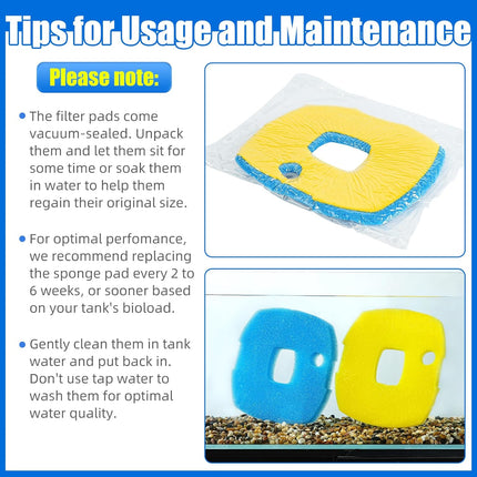 Replacement Pond Filter Sponge Compatible with Anbull/VIVOHOME 950/1370GPH Pond Filter Pump (4pcs)